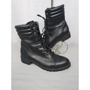 Express Y2K Chunky Women's 8 Combat Boots Goth Grunge Lace Steam‎ Punk